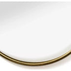 Petit Miroir Mural Décoratif Gemma Halo Or, Cadre en Aluminium, Fixation Murale, 61x61 cm