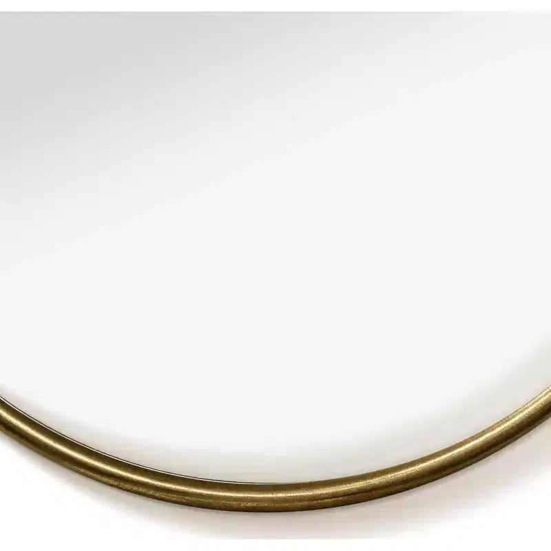Petit Miroir Mural Décoratif Gemma Halo Or, Cadre en Aluminium, Fixation Murale, 61x61 cm