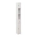 sumyeg Tall Slim 71 Freestanding Bathroom Cabinet with Drawer, 2 Doors & Adjustable Shelves in White