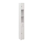 sumyeg Tall Slim 71 Freestanding Bathroom Cabinet with Drawer, 2 Doors & Adjustable Shelves in White