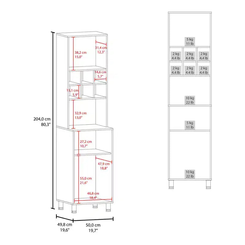 Armoire de cuisine haute avec support pour micro-ondes, buffet de cuisine de style campagnard avec tiroirs de rangement pour salle à manger