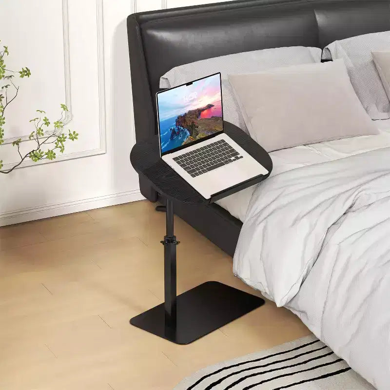 Table d'appoint réglable en C, plateau de canapé, support d'ordinateur portable pivotant à 360° pour canapé, fauteuil inclinable, tables de chevet pour canapé-lit