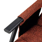 Fauteuil à bascule rembourré en tissu Teddy, fauteuil à bascule moderne avec appui-tête réglable et poches latérales amovibles