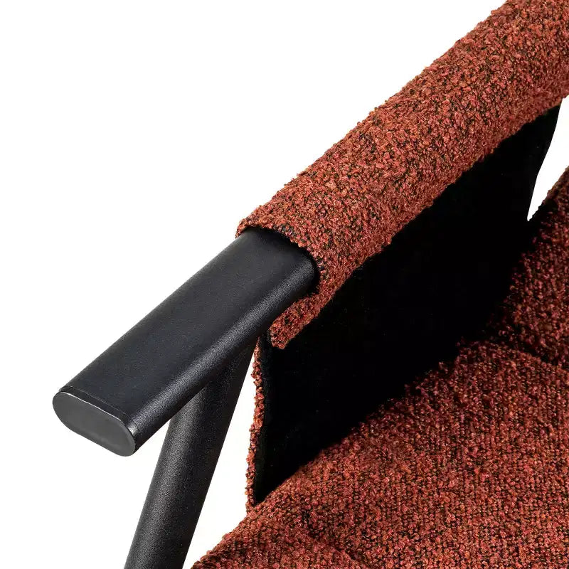 Fauteuil à bascule rembourré en tissu Teddy, fauteuil à bascule moderne avec appui-tête réglable et poches latérales amovibles