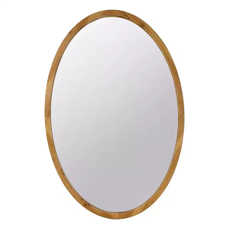 Miroir mural ovale 24 x 36 pouces avec cadre en bois