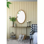 Miroir mural ovale 24 x 36 pouces avec cadre en bois