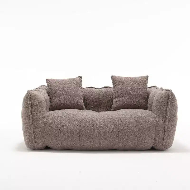 Pouf géant 2 places, pouf canapé géant en chenille de 167 cm, canapé confortable pour salon et chambre