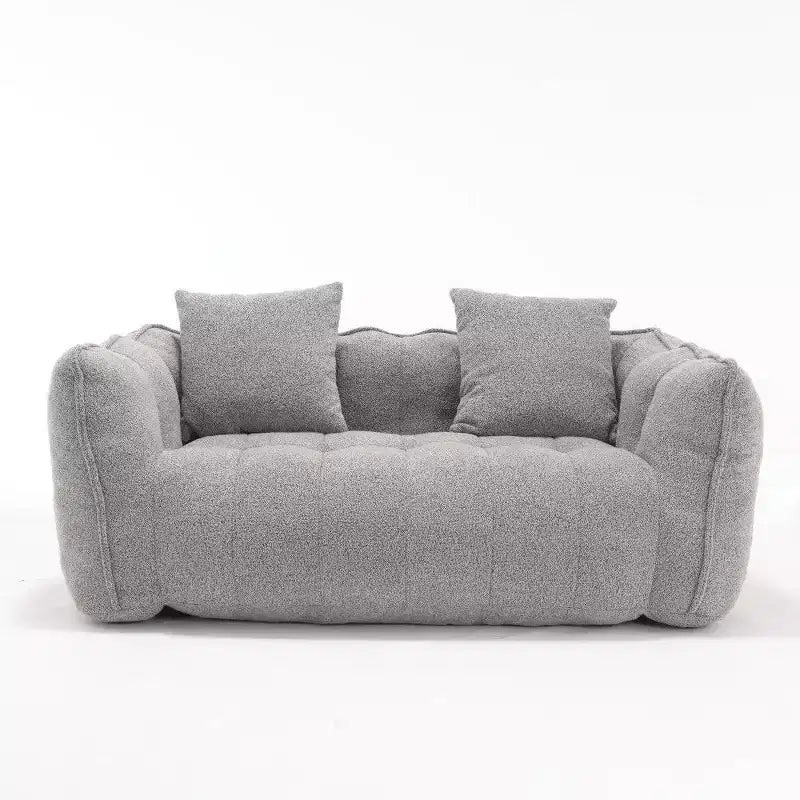 Pouf géant 2 places, pouf canapé géant en chenille de 167 cm, canapé confortable pour salon et chambre