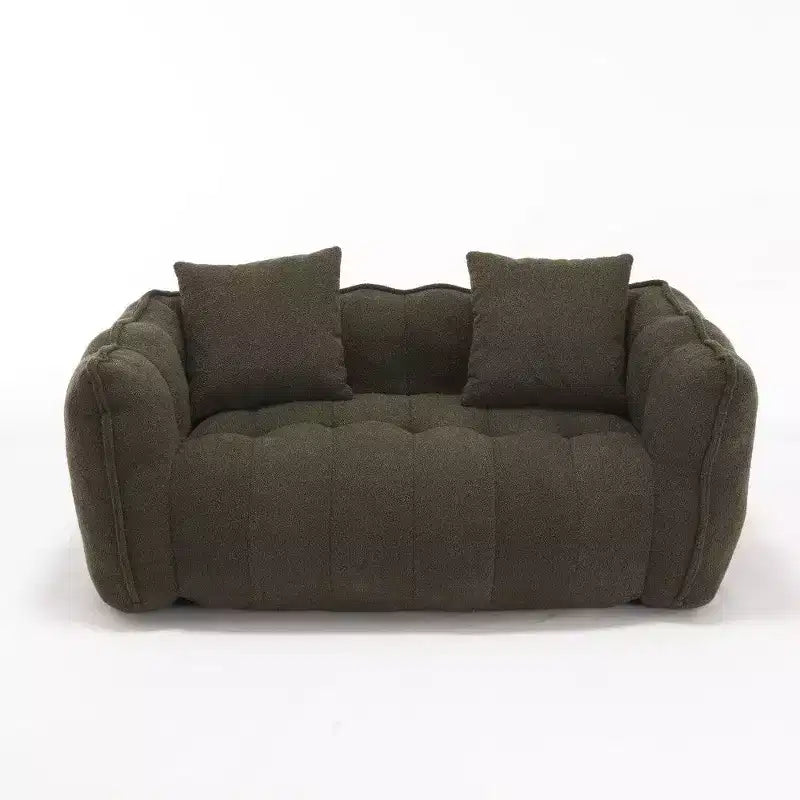 Pouf géant 2 places, pouf canapé géant en chenille de 167 cm, canapé confortable pour salon et chambre