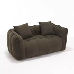 Pouf géant 2 places, pouf canapé géant en chenille de 167 cm, canapé confortable pour salon et chambre