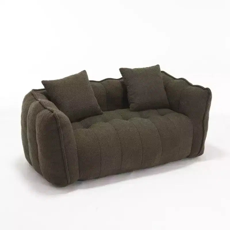Pouf géant 2 places, pouf canapé géant en chenille de 167 cm, canapé confortable pour salon et chambre