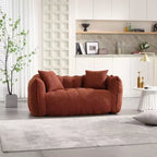 Pouf géant 2 places, pouf canapé géant en chenille de 167 cm, canapé confortable pour salon et chambre