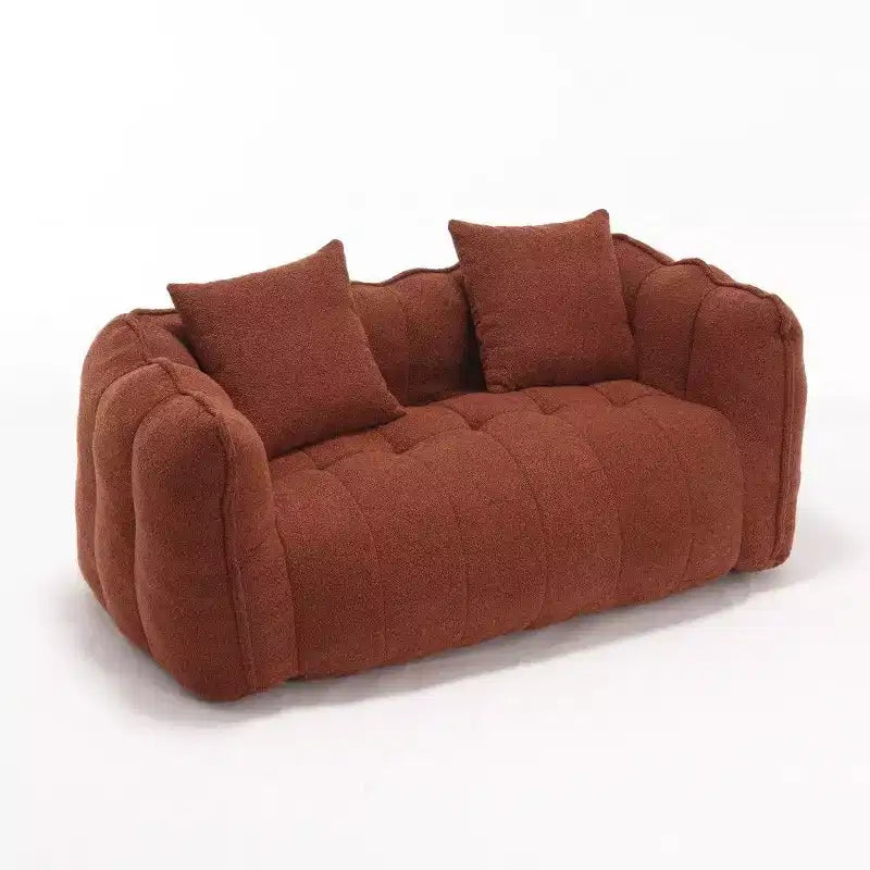 Pouf géant 2 places, pouf canapé géant en chenille de 167 cm, canapé confortable pour salon et chambre