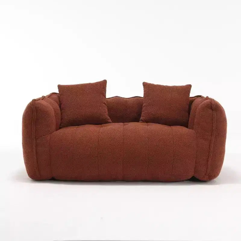 Pouf géant 2 places, pouf canapé géant en chenille de 167 cm, canapé confortable pour salon et chambre
