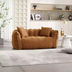 Pouf géant 2 places, pouf canapé géant en chenille de 167 cm, canapé confortable pour salon et chambre