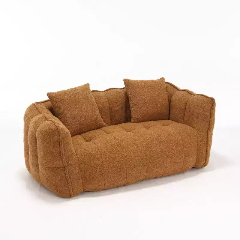 Pouf géant 2 places, pouf canapé géant en chenille de 167 cm, canapé confortable pour salon et chambre