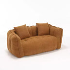 Pouf géant 2 places, pouf canapé géant en chenille de 167 cm, canapé confortable pour salon et chambre