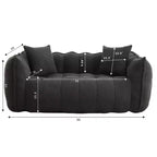 Pouf géant 2 places, pouf canapé géant en chenille de 167 cm, canapé confortable pour salon et chambre