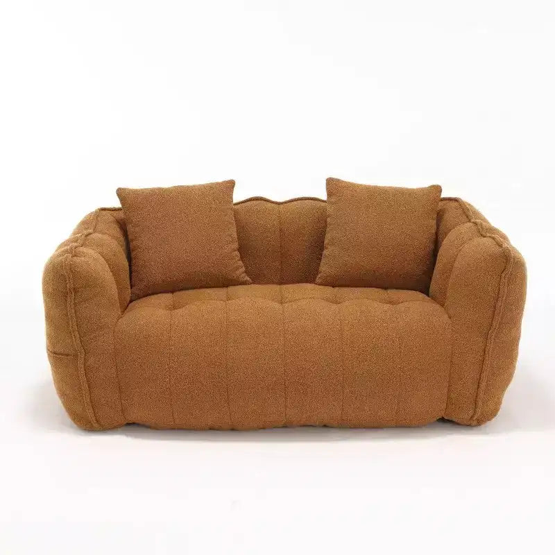 Pouf géant 2 places, pouf canapé géant en chenille de 167 cm, canapé confortable pour salon et chambre