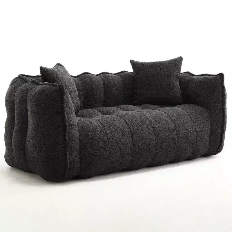 Pouf géant 2 places, pouf canapé géant en chenille de 167 cm, canapé confortable pour salon et chambre