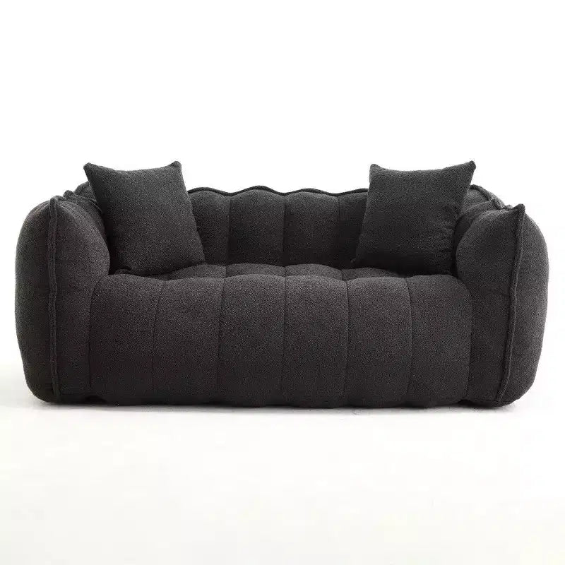 Pouf géant 2 places, pouf canapé géant en chenille de 167 cm, canapé confortable pour salon et chambre
