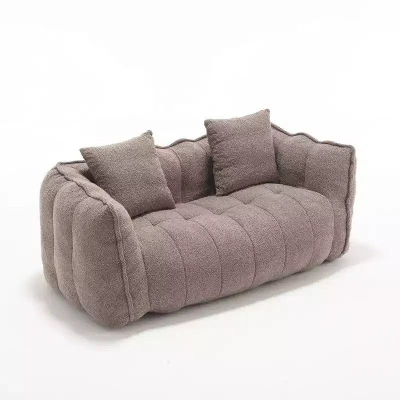 Pouf géant 2 places, pouf canapé géant en chenille de 167 cm, canapé confortable pour salon et chambre