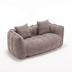 Pouf géant 2 places, pouf canapé géant en chenille de 167 cm, canapé confortable pour salon et chambre
