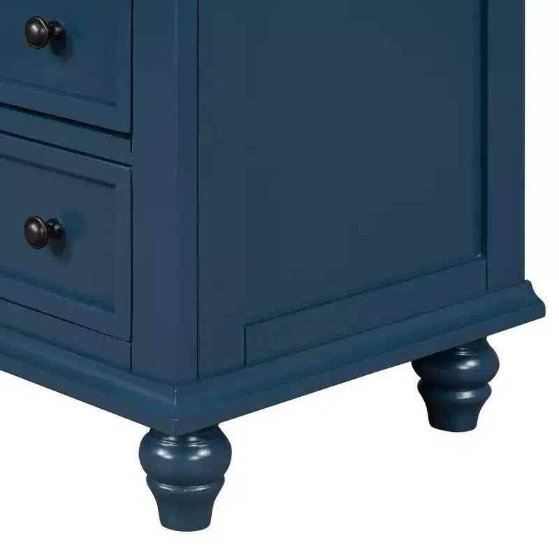 Meuble de rangement en bois Henry à 3 tiroirs avec plateau coulissant, table d'appoint polyvalente