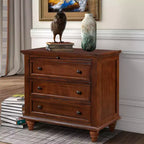 Meuble de rangement en bois Henry à 3 tiroirs avec plateau coulissant, table d'appoint polyvalente
