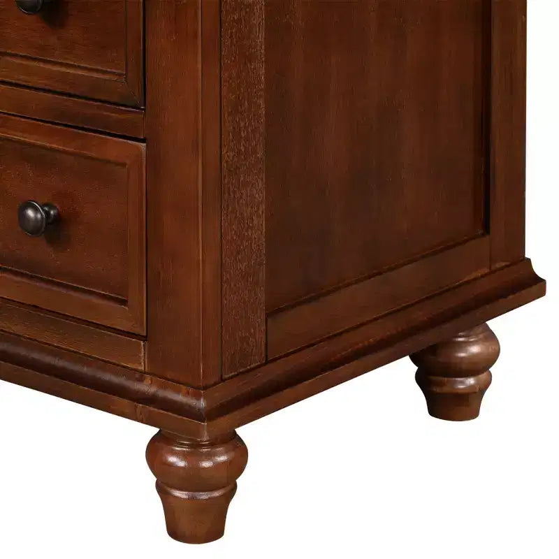Meuble de rangement en bois Henry à 3 tiroirs avec plateau coulissant, table d'appoint polyvalente