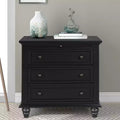 GDFStudio Henry 3-Drawer Storage Wood Cabinet with Pull-Out Tray  Versatile End Table