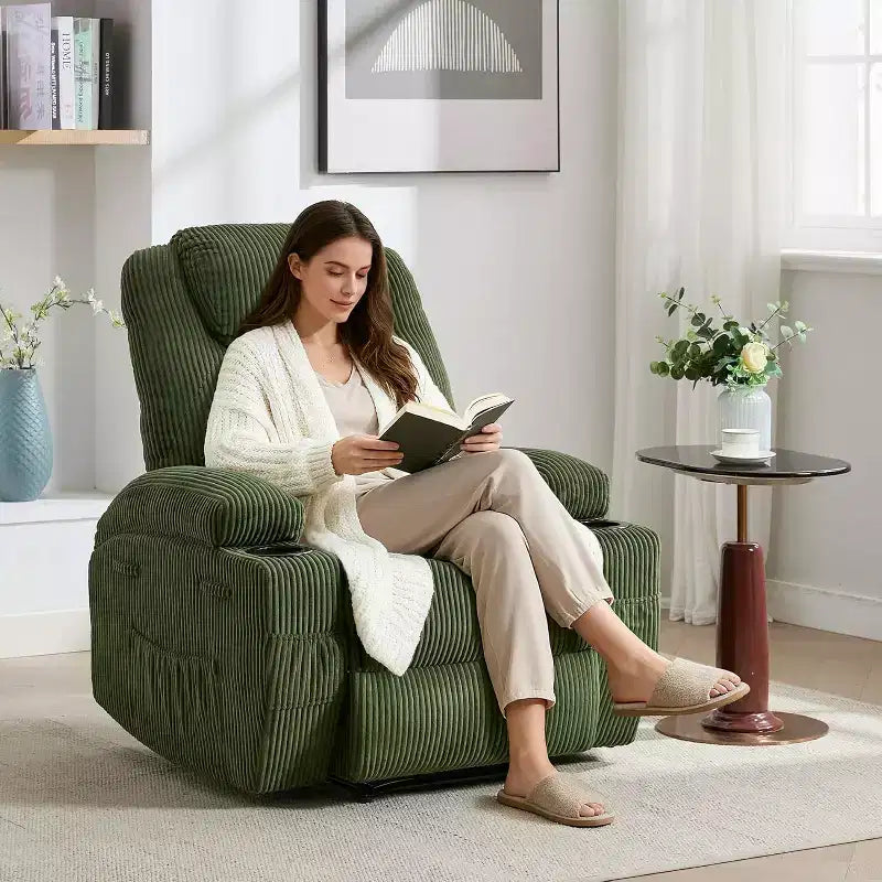 Fauteuil inclinable confortable pour salon, assise de salon moderne élégante et durable, support dorsal ergonomique, montage facile, idéal pour la détente à domicile
