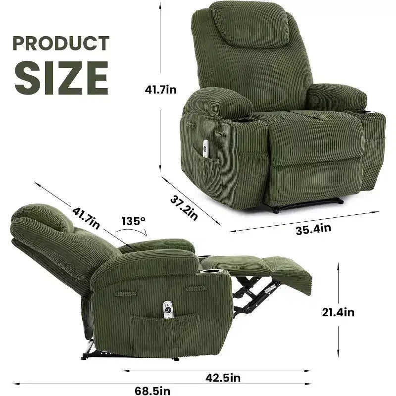 Fauteuil inclinable confortable pour salon, assise de salon moderne élégante et durable, support dorsal ergonomique, montage facile, idéal pour la détente à domicile