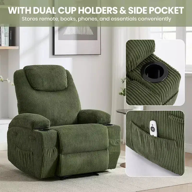 Fauteuil inclinable confortable pour salon, assise de salon moderne élégante et durable, support dorsal ergonomique, montage facile, idéal pour la détente à domicile