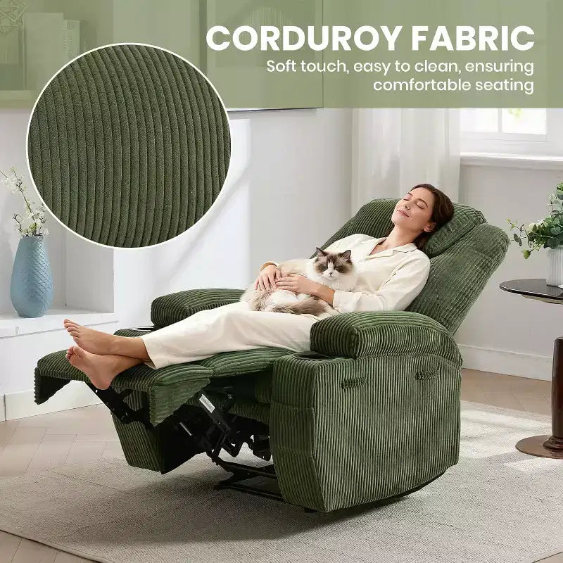 Fauteuil inclinable confortable pour salon, assise de salon moderne élégante et durable, support dorsal ergonomique, montage facile, idéal pour la détente à domicile