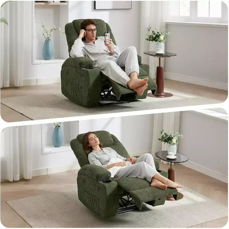 Fauteuil inclinable confortable pour salon, assise de salon moderne élégante et durable, support dorsal ergonomique, montage facile, idéal pour la détente à domicile