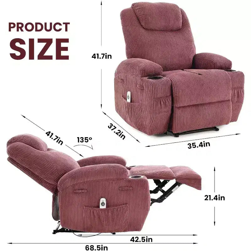 Fauteuil inclinable confortable pour salon, assise de salon moderne élégante et durable, support dorsal ergonomique, montage facile, idéal pour la détente à domicile