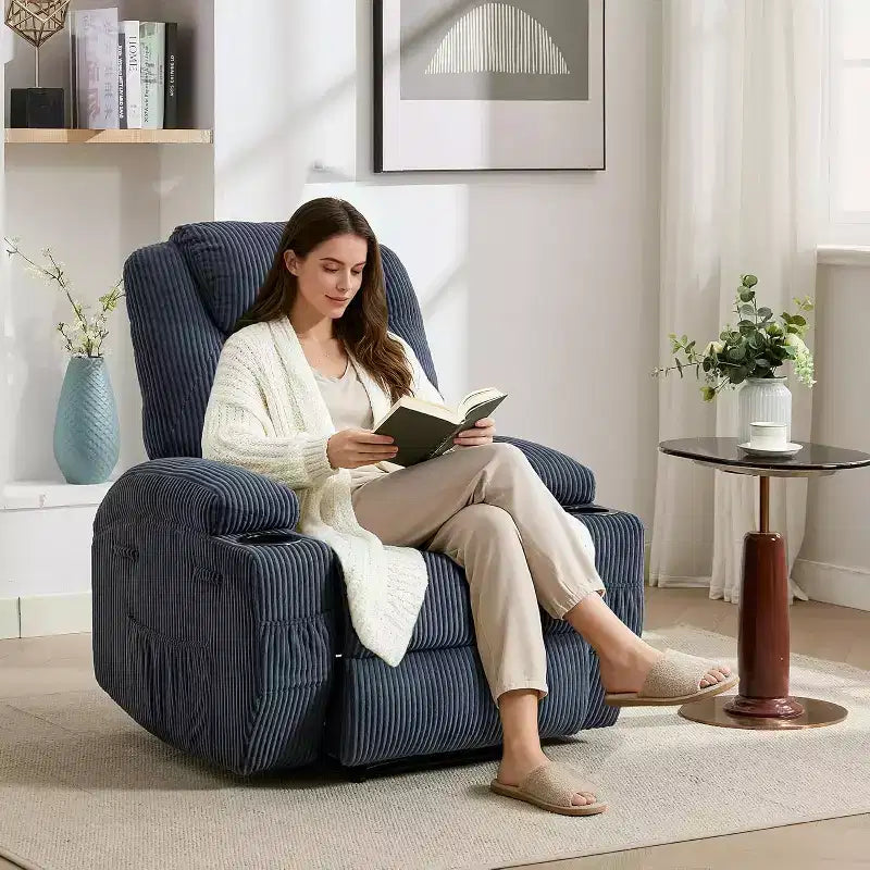 Fauteuil inclinable confortable pour salon, assise de salon moderne élégante et durable, support dorsal ergonomique, montage facile, idéal pour la détente à domicile