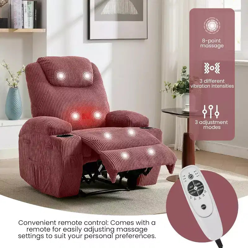Fauteuil inclinable confortable pour salon, assise de salon moderne élégante et durable, support dorsal ergonomique, montage facile, idéal pour la détente à domicile