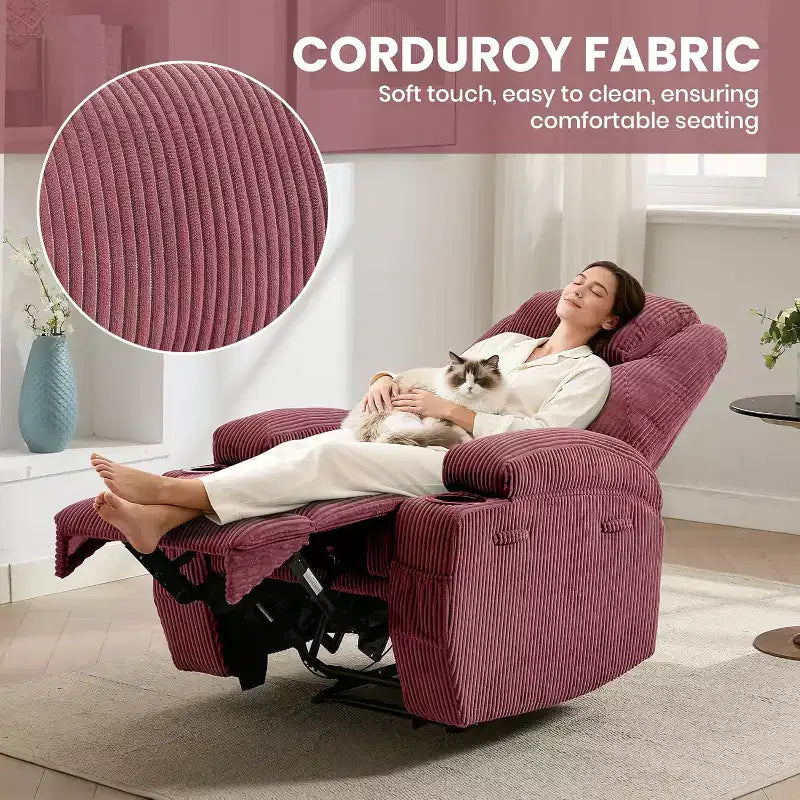 Fauteuil inclinable confortable pour salon, assise de salon moderne élégante et durable, support dorsal ergonomique, montage facile, idéal pour la détente à domicile