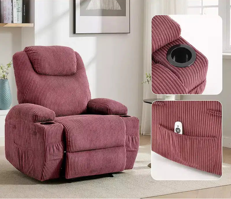 Fauteuil inclinable confortable pour salon, assise de salon moderne élégante et durable, support dorsal ergonomique, montage facile, idéal pour la détente à domicile