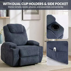 Fauteuil inclinable confortable pour salon, assise de salon moderne élégante et durable, support dorsal ergonomique, montage facile, idéal pour la détente à domicile