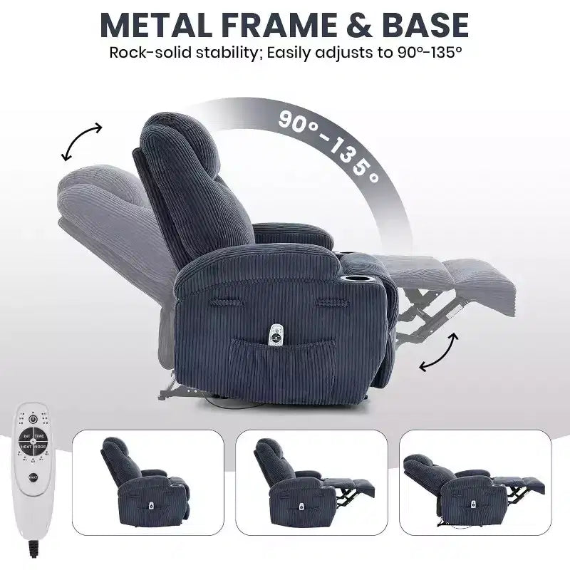 Fauteuil inclinable confortable pour salon, assise de salon moderne élégante et durable, support dorsal ergonomique, montage facile, idéal pour la détente à domicile