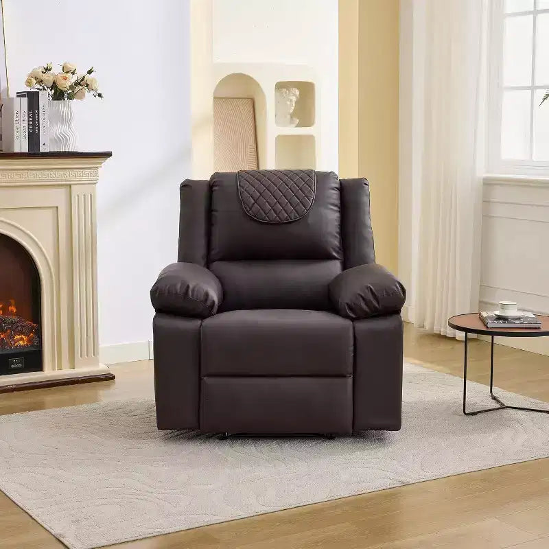 Fauteuil de massage inclinable surdimensionné, canapé simple en cuir PU avec massage par vibration, fauteuil inclinable manuel pour salon et et chambre à coucher