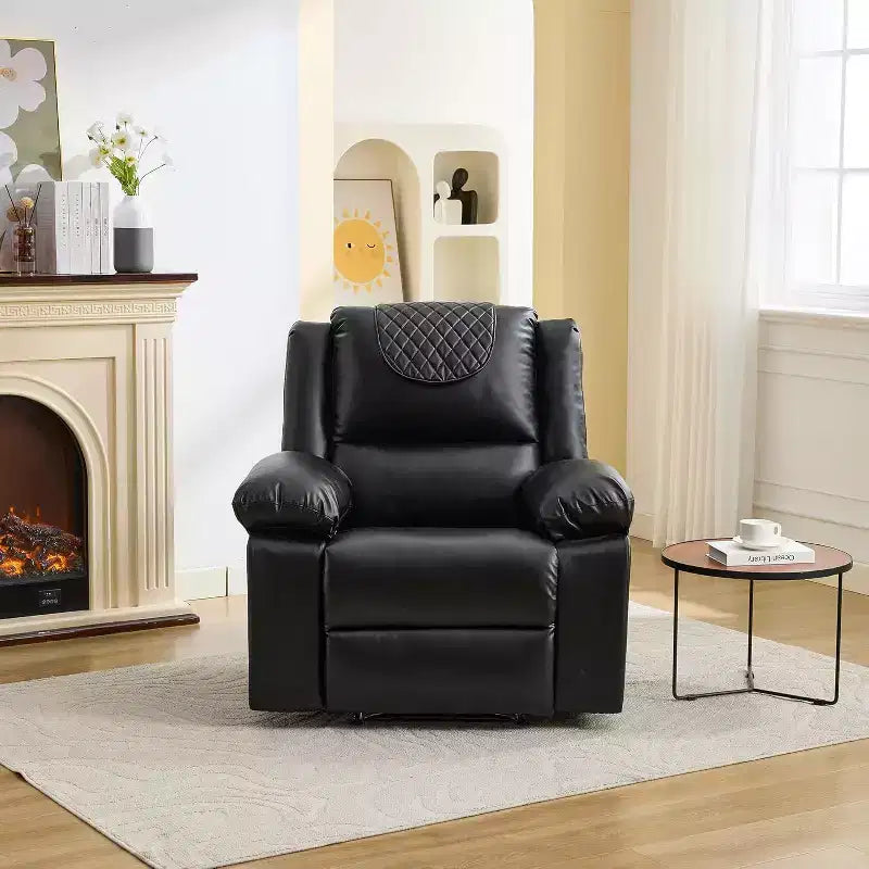 Fauteuil de massage inclinable surdimensionné, canapé simple en cuir PU avec massage par vibration, fauteuil inclinable manuel pour salon et et chambre à coucher