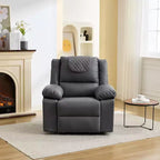 Fauteuil de massage inclinable surdimensionné, canapé simple en cuir PU avec massage par vibration, fauteuil inclinable manuel pour salon et et chambre à coucher