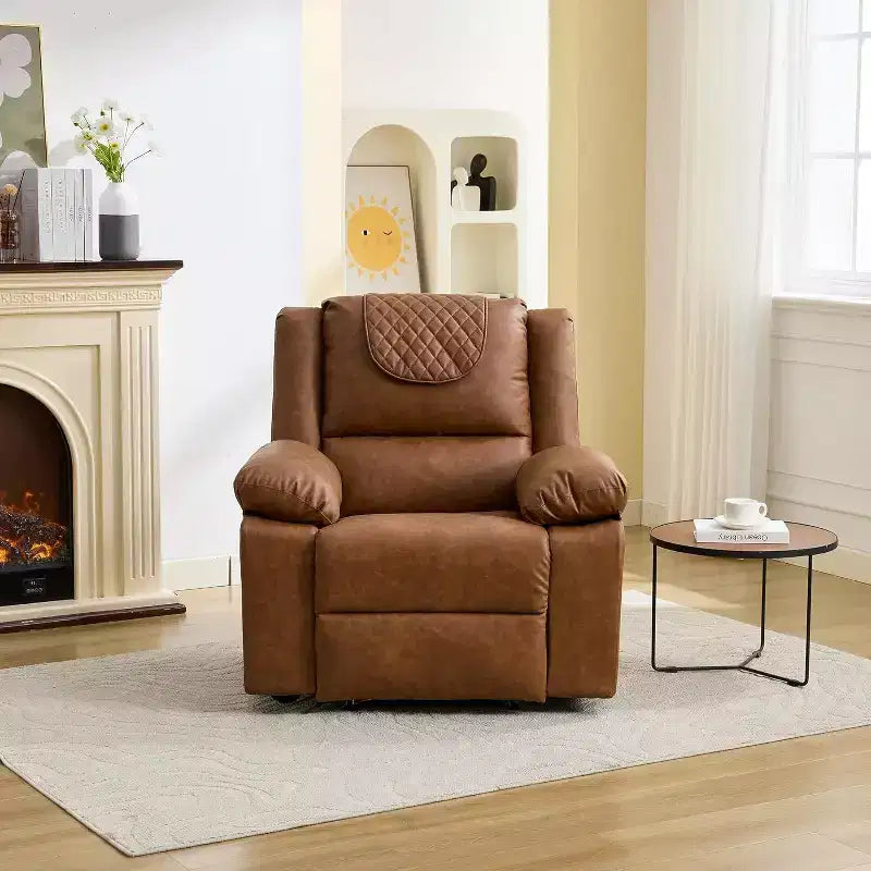 Fauteuil de massage inclinable surdimensionné, canapé simple en cuir PU avec massage par vibration, fauteuil inclinable manuel pour salon et et chambre à coucher