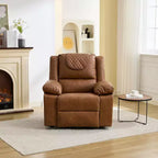 Fauteuil de massage inclinable surdimensionné, canapé simple en cuir PU avec massage par vibration, fauteuil inclinable manuel pour salon et et chambre à coucher