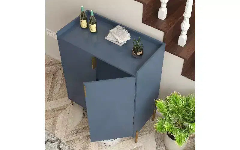Buffet 2 portes, buffet en bois composite avec étagères réglables, meuble bar avec casier à bouteilles et étagère de rangement réglable