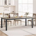 Grand bureau d'ordinateur de 199,9 cm, grande station de travail de bureau industrielle pour 2 personnes, large table d'étude/écriture, bureaux d'ordinateur portable de style moderne pour bureau à domicile